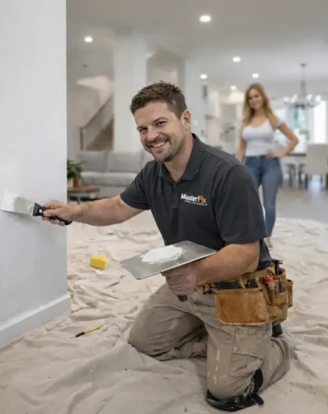 Masterfix plastering a wall